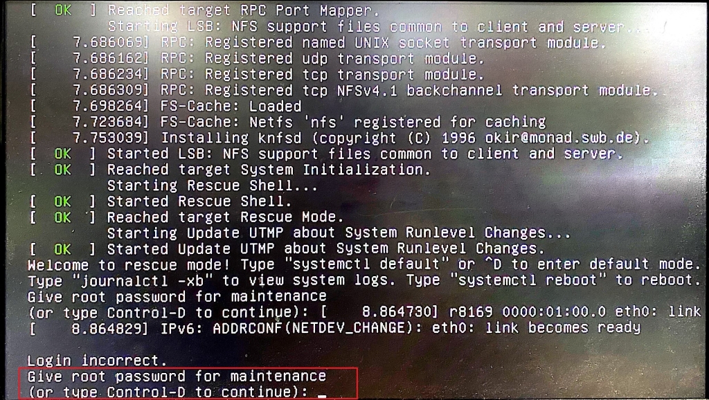 root-passwort-eingeben
